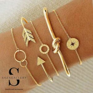 مدل 31 از دستبند های دخترانه شیک و دستبند های دخترانه فانتزی و دستبند های دخترانه مهره ای طلا و طرح طلا