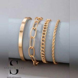 مدل 4 از دستبند های دخترانه شیک و دستبند های دخترانه فانتزی و دستبند های دخترانه مهره ای طلا و طرح طلا