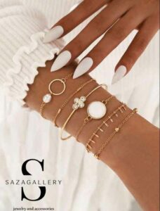 مدل 43 از دستبند های دخترانه شیک و دستبند های دخترانه فانتزی و دستبند های دخترانه مهره ای طلا و طرح طلا