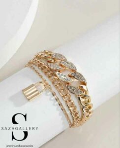 مدل 46 از دستبند های دخترانه شیک و دستبند های دخترانه فانتزی و دستبند های دخترانه مهره ای طلا و طرح طلا