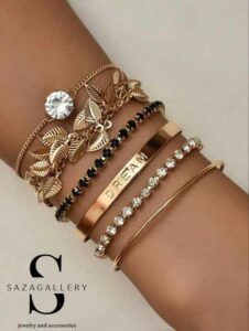 مدل 48 از دستبند های دخترانه شیک و دستبند های دخترانه فانتزی و دستبند های دخترانه مهره ای طلا و طرح طلا