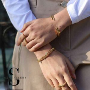 مدل 62 از دستبند های دخترانه شیک و دستبند های دخترانه فانتزی و دستبند های دخترانه مهره ای طلا و طرح طلا